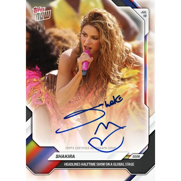 Shakira - 2026 Topps NOW® - Card SH01